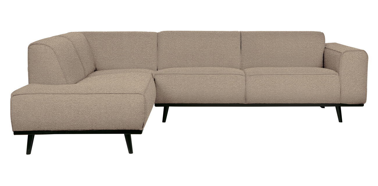 Ecksofa Statement Bouclé beige Longchair links
