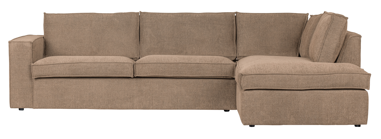 Woood Ecksofa Freddie hellbraun beige Chaiselongue rechts
