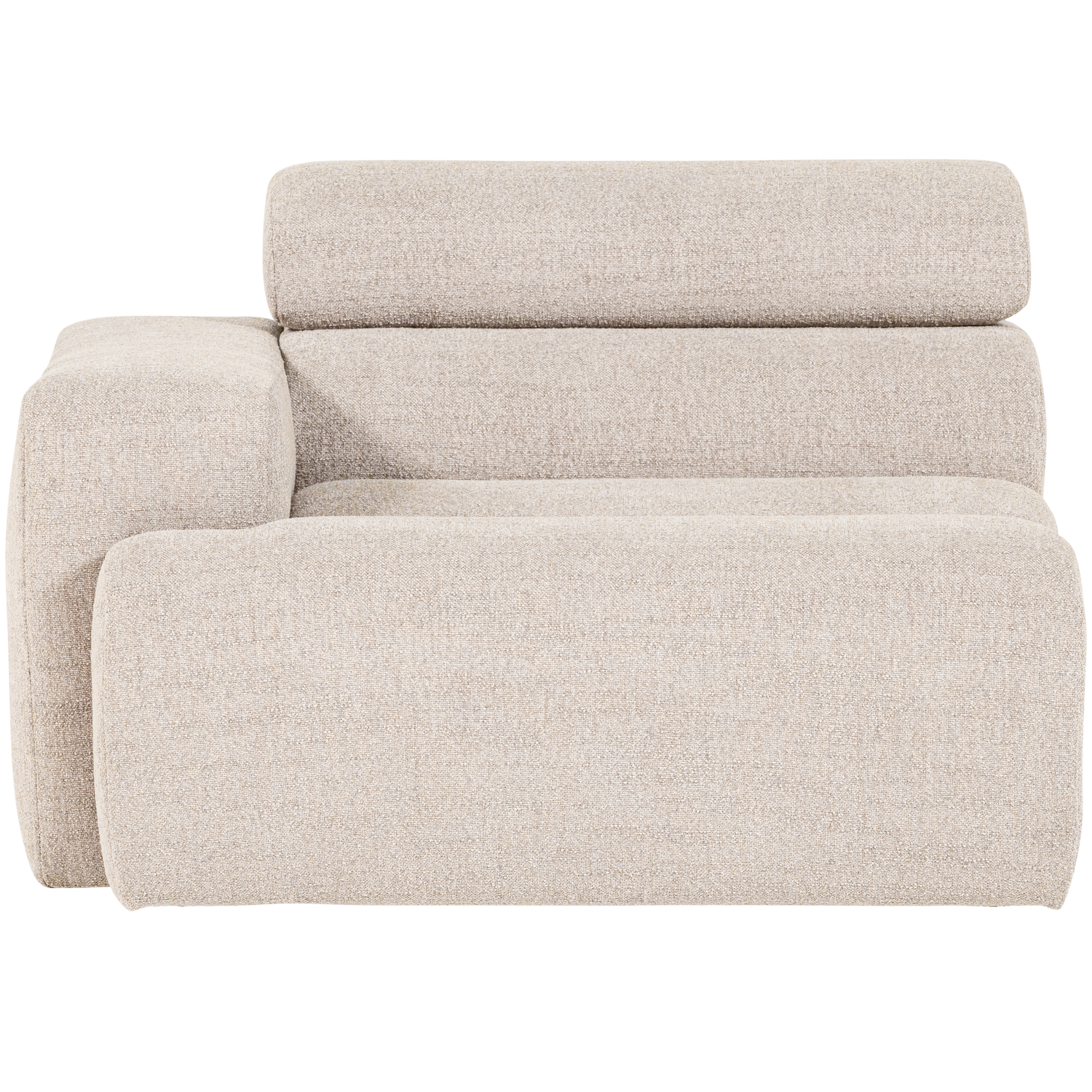 Sofaelement NOVI mit Armlehne links Element Bouclé natur