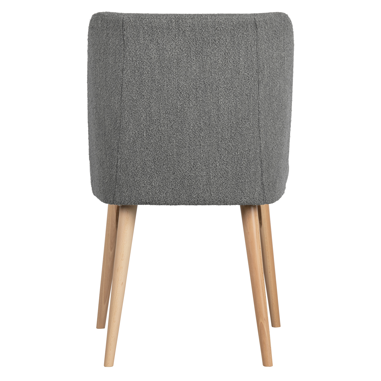 vtwonen 2er Set Esszimmerstuhl Force Bouclé stahlgrau