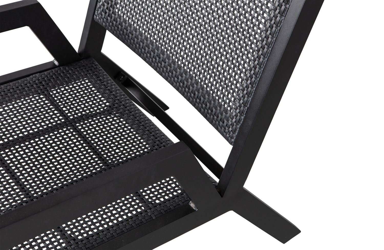2er Set Gartenstuhl Sessel Pem Aluminium schwarz
