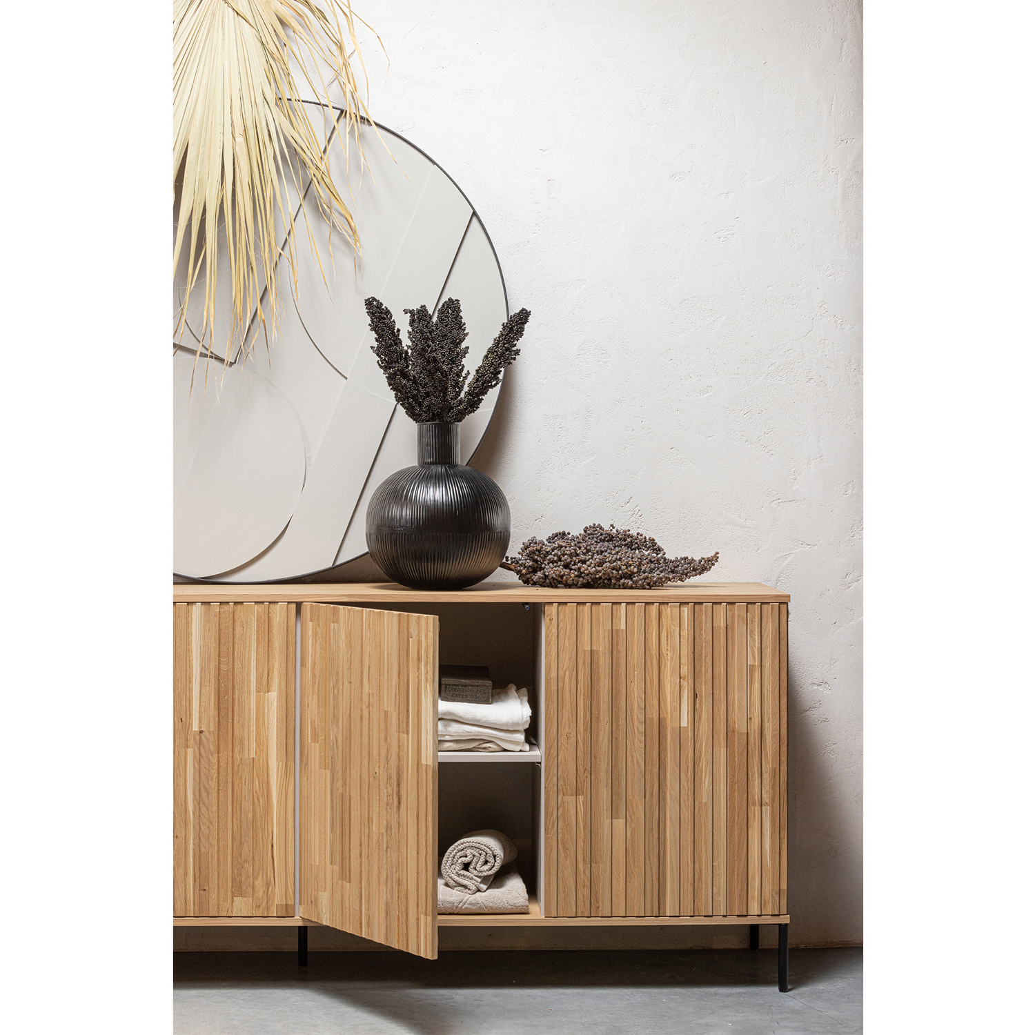 Sideboard New Gravure 200 cm Eiche Furnier natur [fsc]