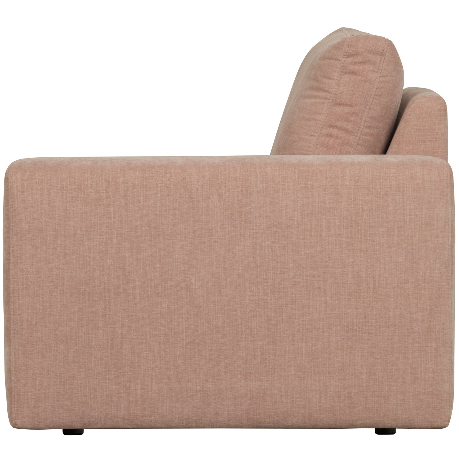 Sofaelement FAMILY mit Armlehne rechts Element Webstoff rosa