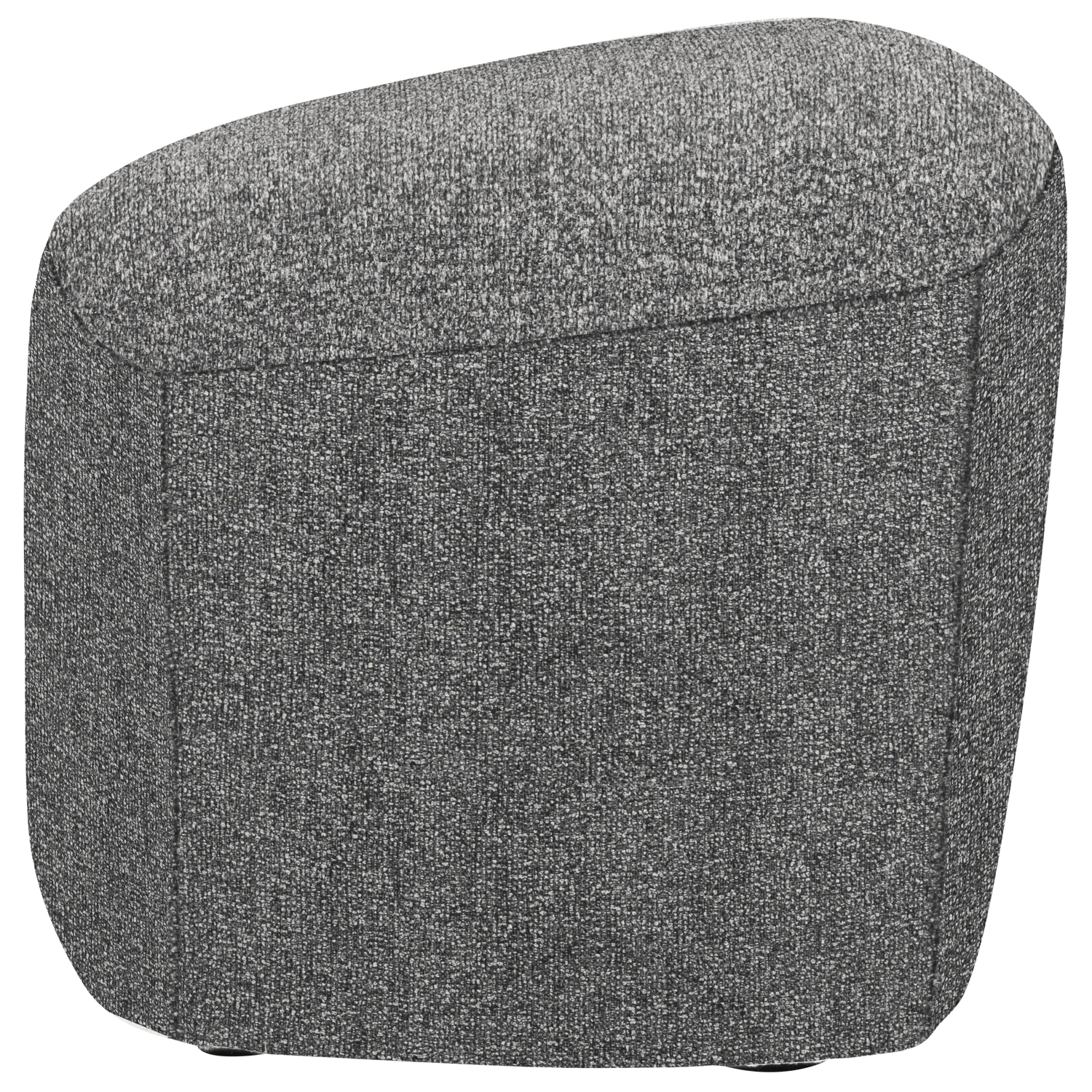 Pouf LOFTY 62 x 48 cm Hocker Sitzhocker Webstoff grau melange