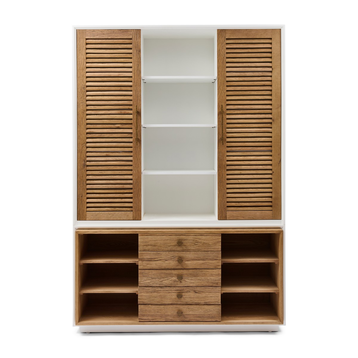 Rivièra Maison LAKE HOUSE XL Schrank 156 cm Eiche weiß braun