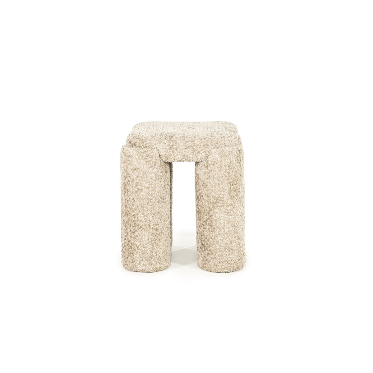 Pouf Omla H 47 cm beige Hocker Sitzhocker
