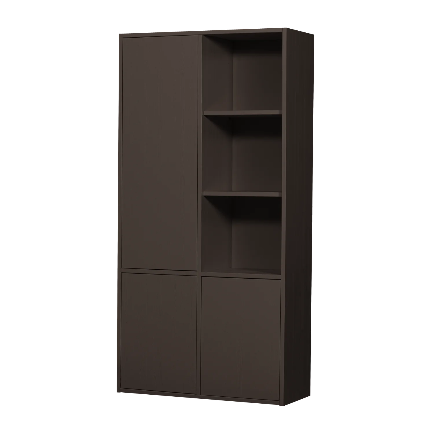 Kleiderschrank MEREL B 100 cm 3-türig Kiefernholz mittelbraun  