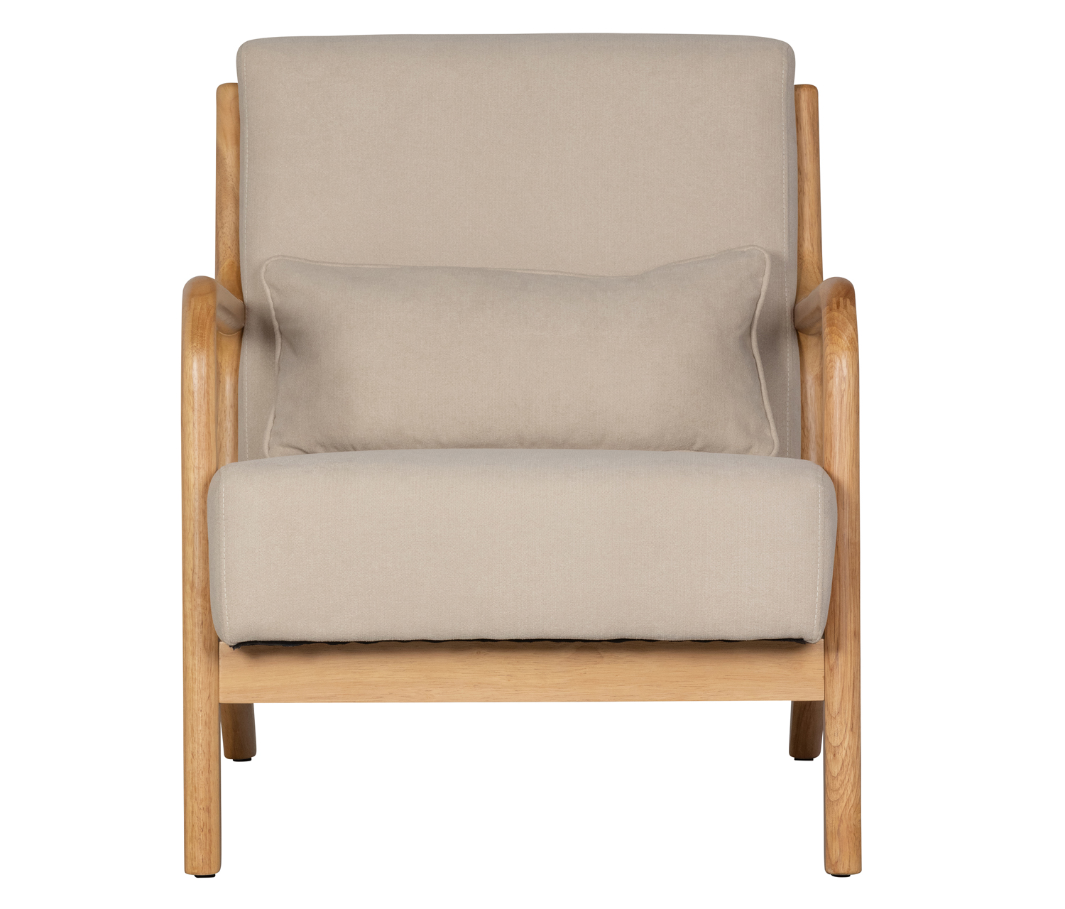 woood Lounge Sessel Mark Webstoff naturel