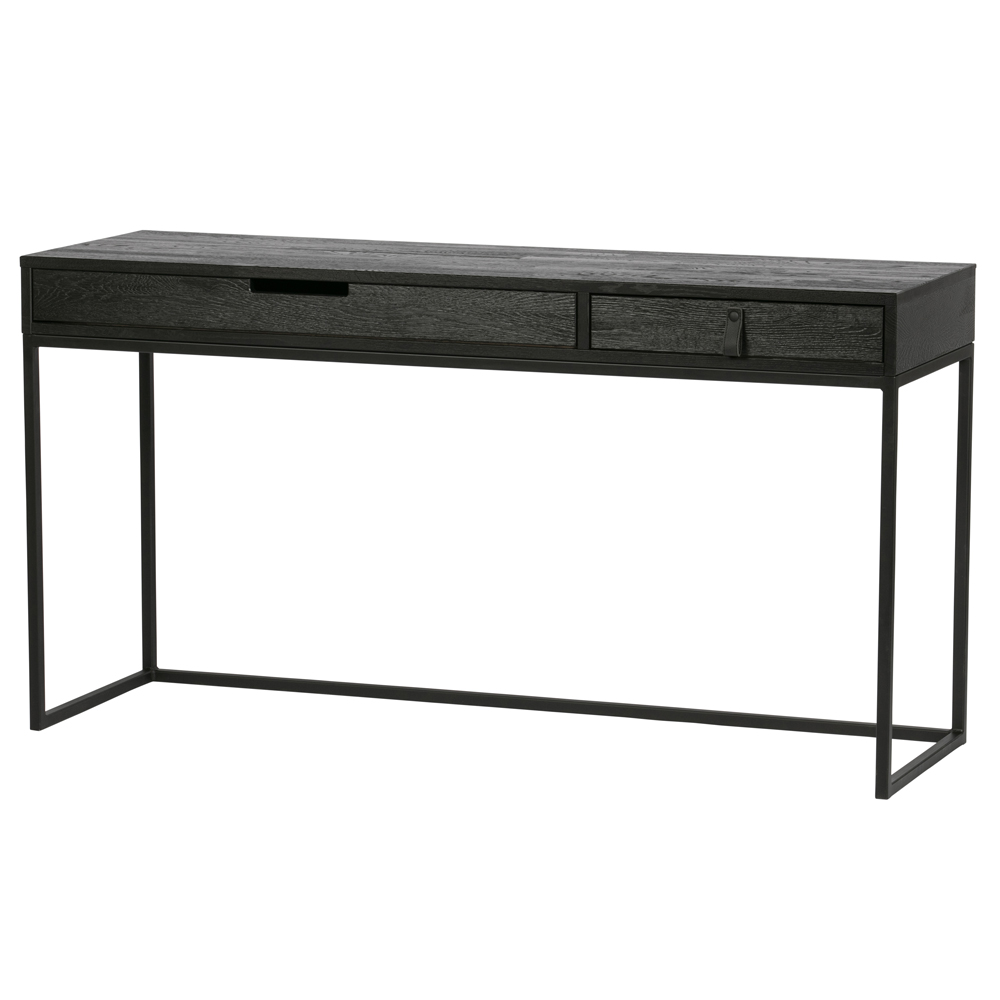 Schreibtisch Silas 140 x 44 cm Eiche Metall schwarz
