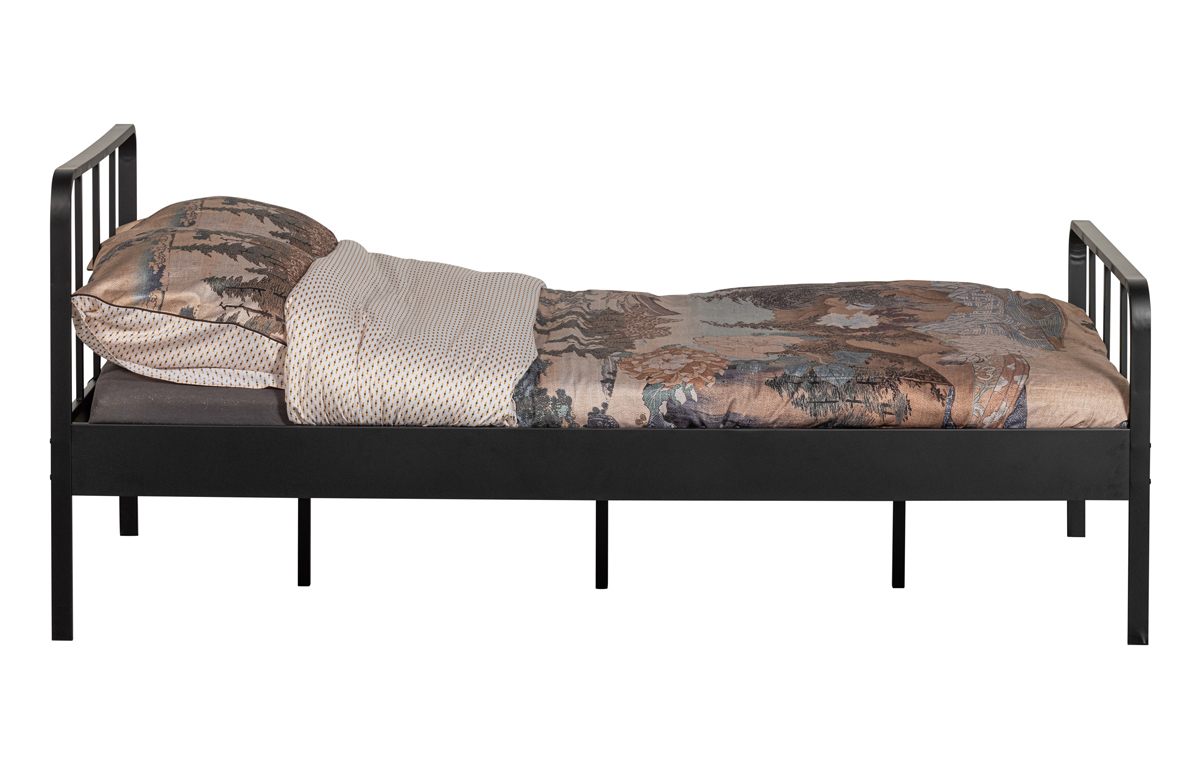 Einzelbett Mees schwarz 200 x 120 cm Metallbett Bett