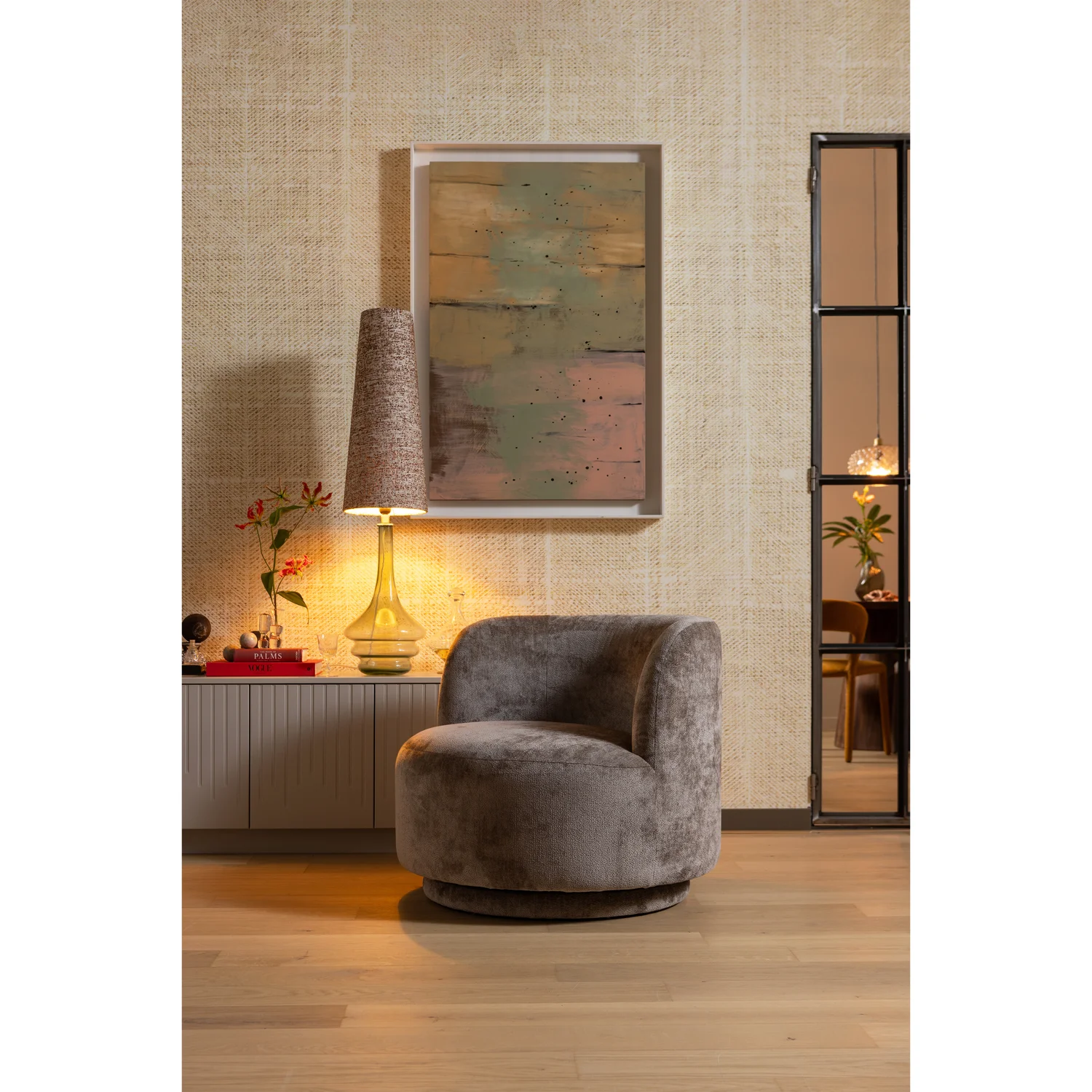 Sessel POPULAR WENDUNG Chenille taupe Loungesessel