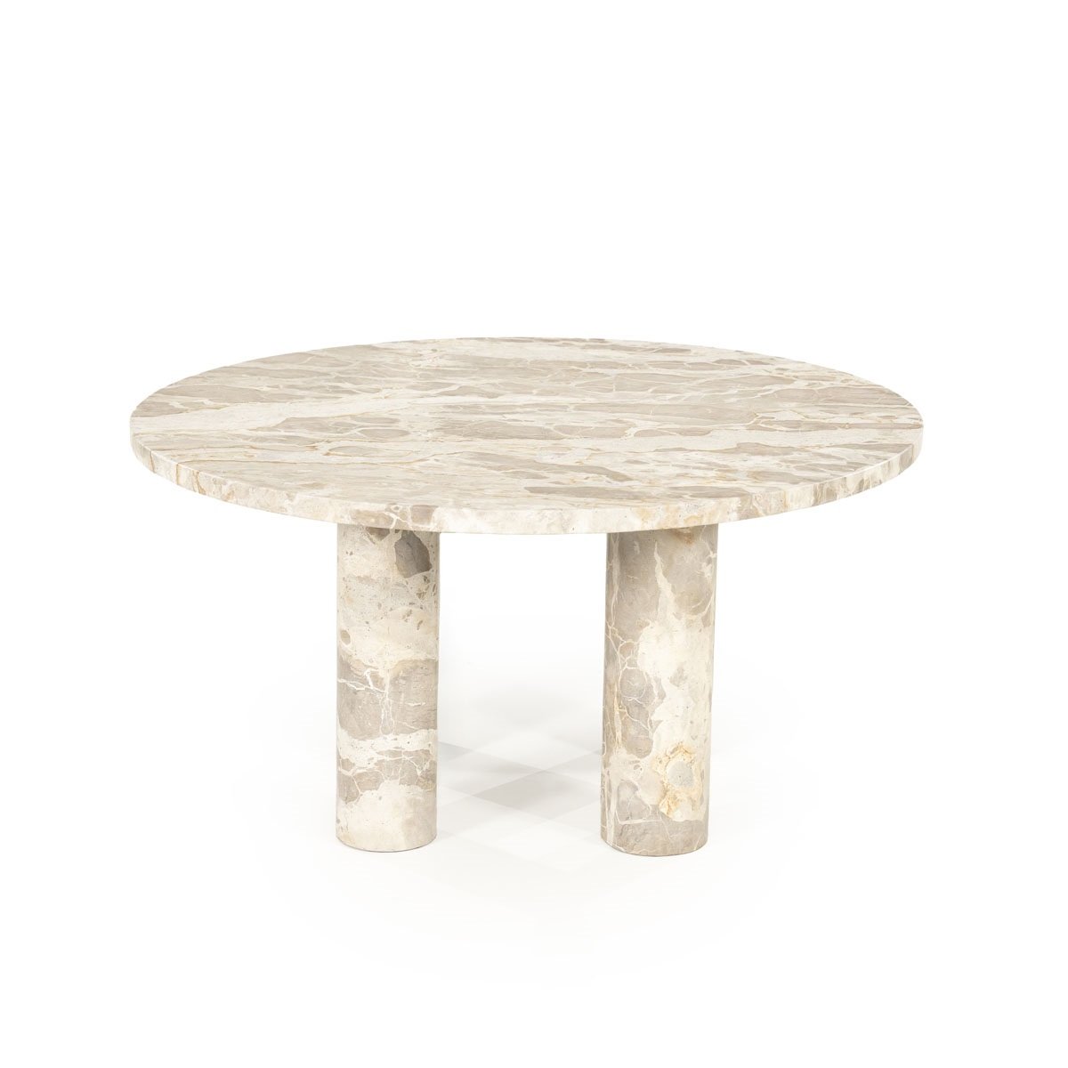 Couchtisch Marmo Ø 70 cm Marmor beige 