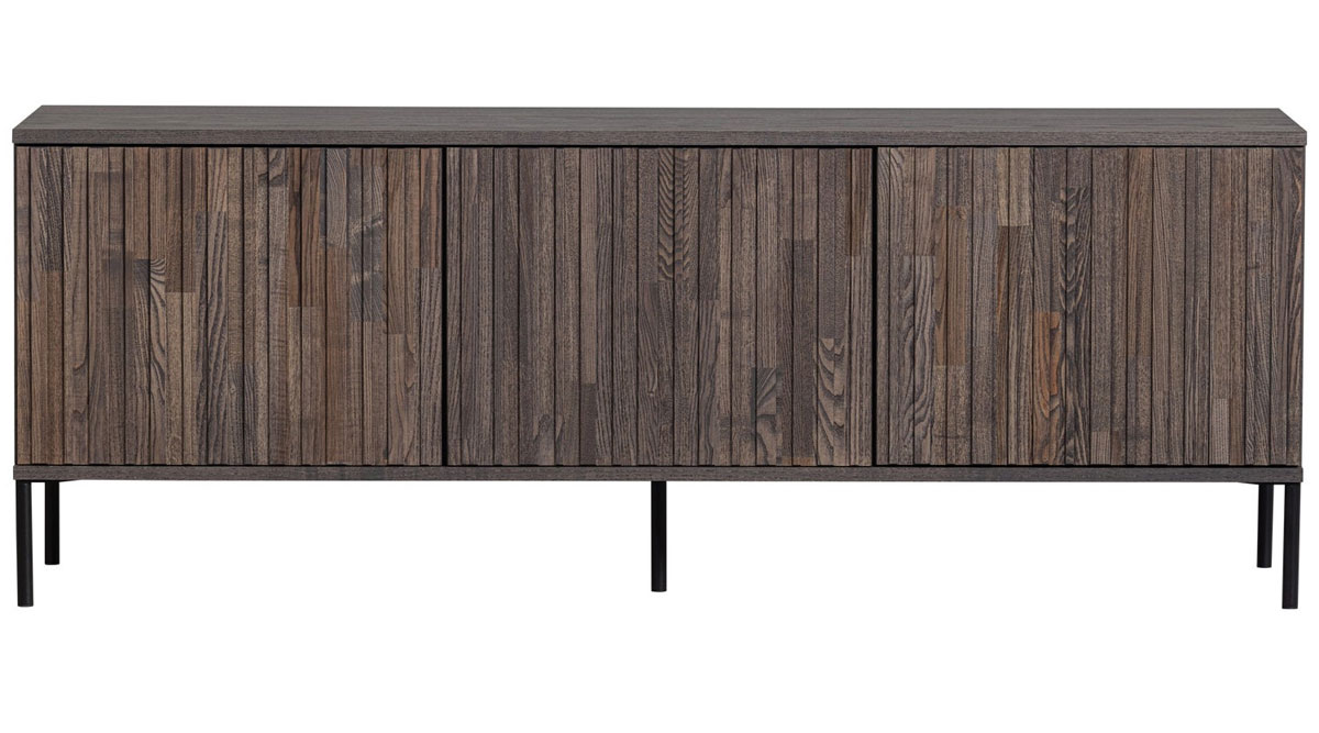 TV Möbel Lowboard New Gravure 150 cm Esche espresso