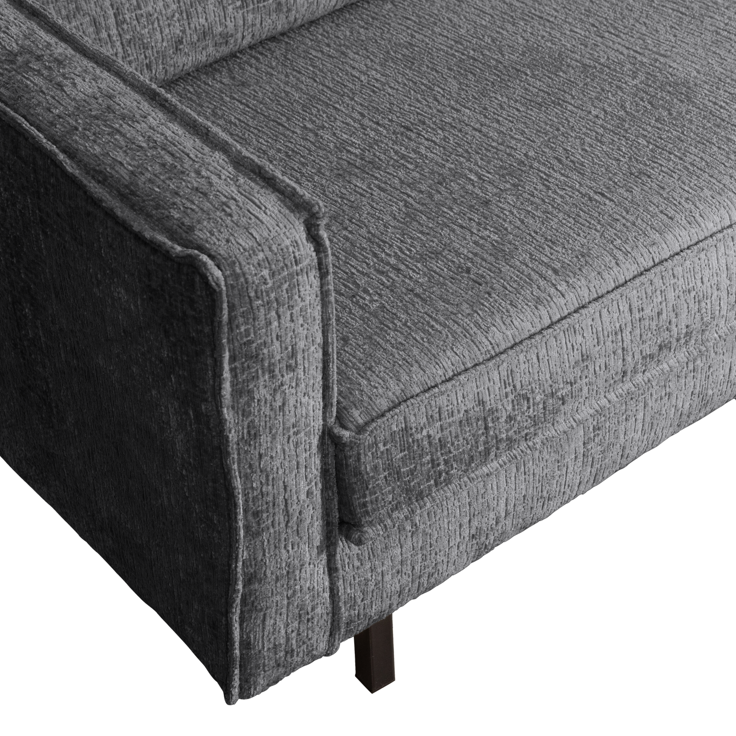 Eckgarnitur Rodeo Struktur Samt mountain Couch Sofa Ecksofa Longchair rechts