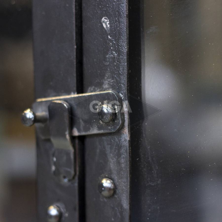 Industrie Vitrine MARA Metall schwarz
