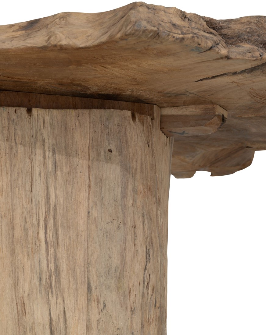 Bartisch MERAPI aus recyceltem Teakholz – Natur Unikat Outdoor