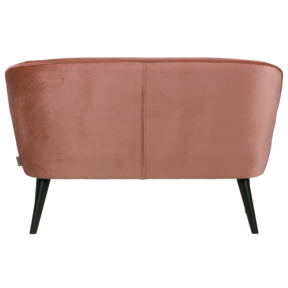 kleines 2 Sitzer Sofa SARA 110 cm Samt Altrosa