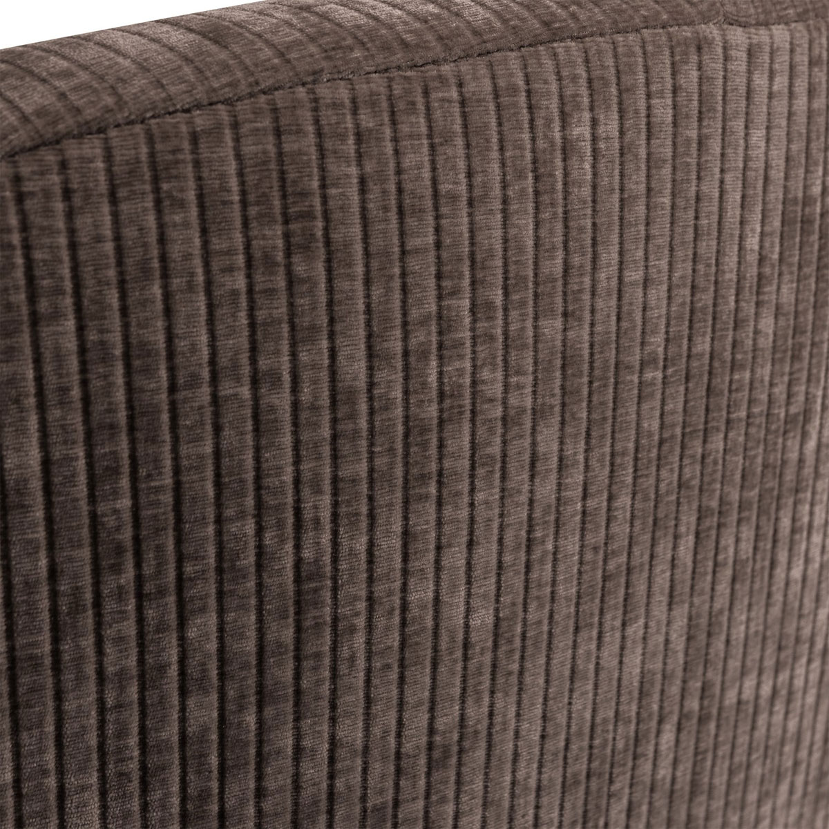 woood 2 Sitzer Sofa Bank MOJO links gerippter Stoff braun