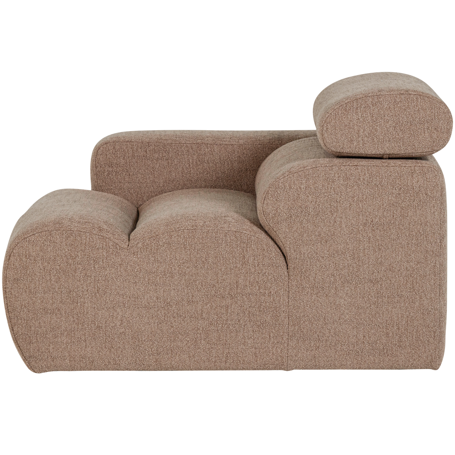 Sofaelement NOVI mit Armlehne links Element Bouclé taupe