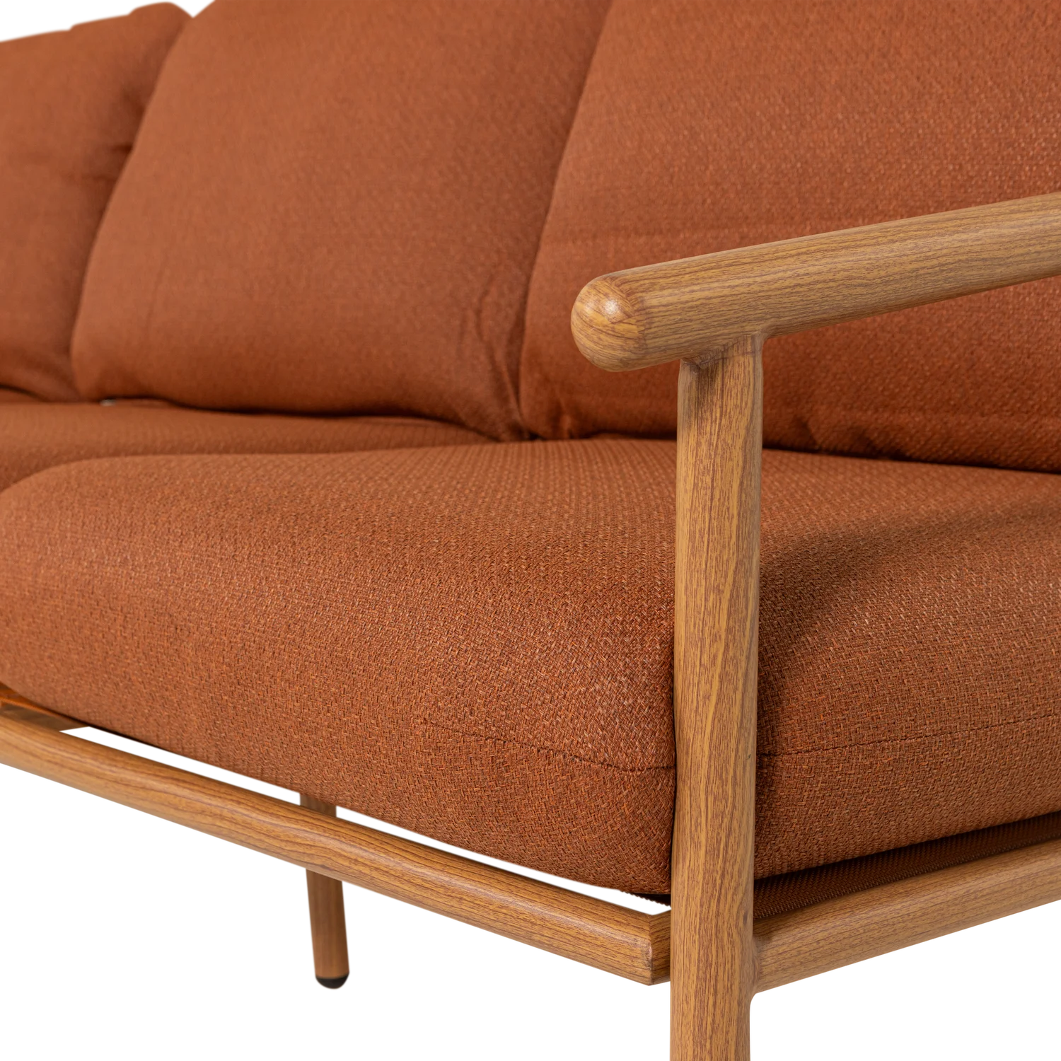 Outdoor 3 Sitzer Gartenbank CAVERO 192 cm Aluminium Olefin terra