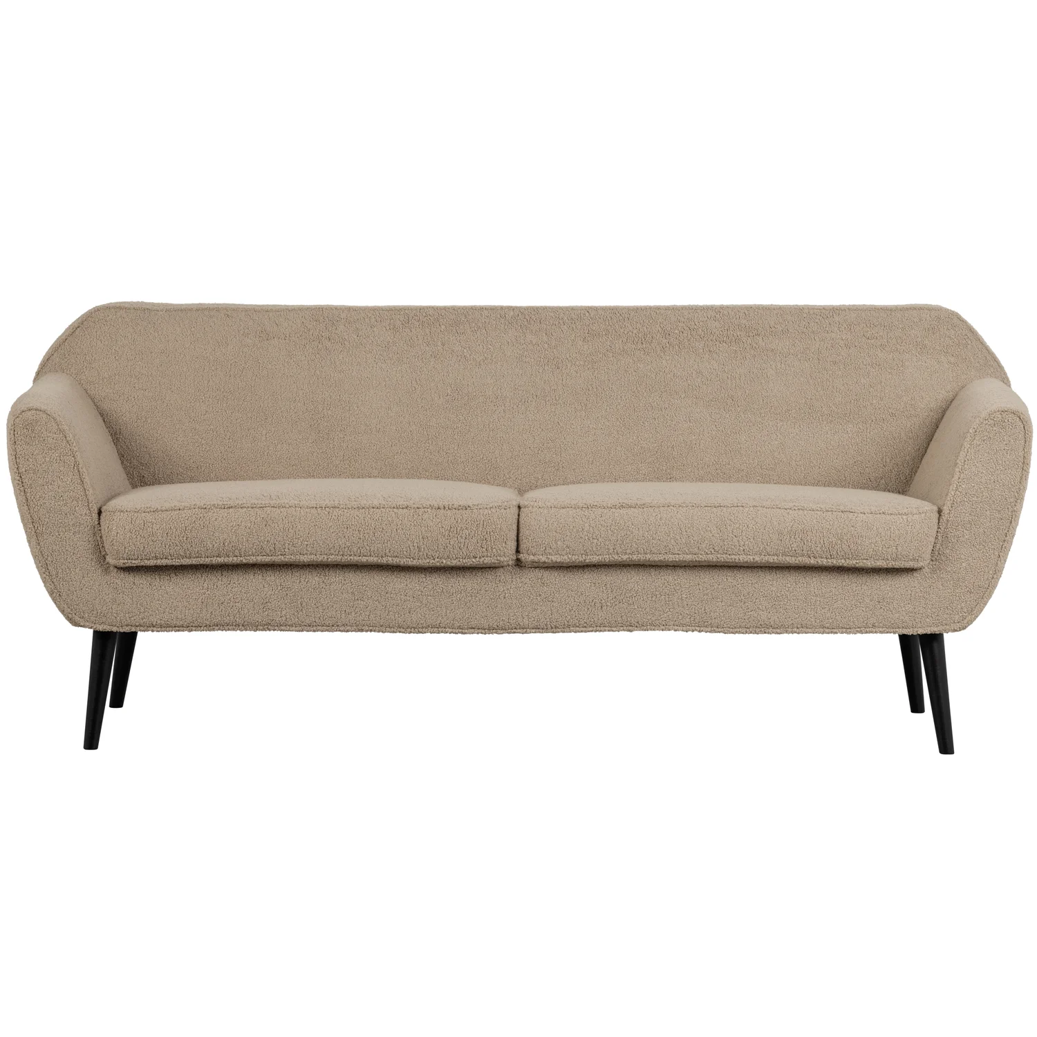 2,5 Sitzer Sofa ROCCO Teddystoff sandfarben Couch Loungesofa Garnitur Couchgarnitur