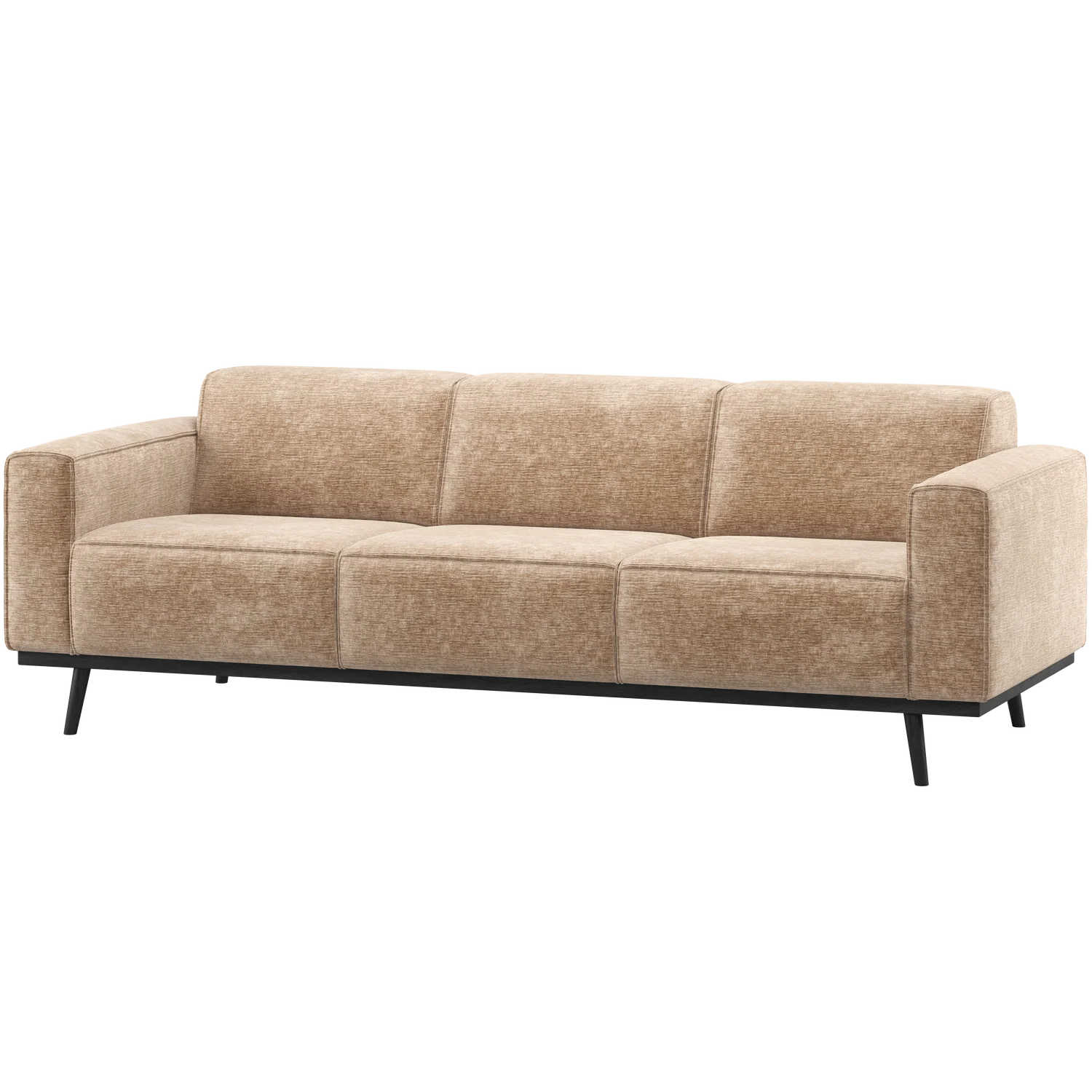 3 Sitzer Sofa Statement Samt-Chenille Pfirsich rosa Couch