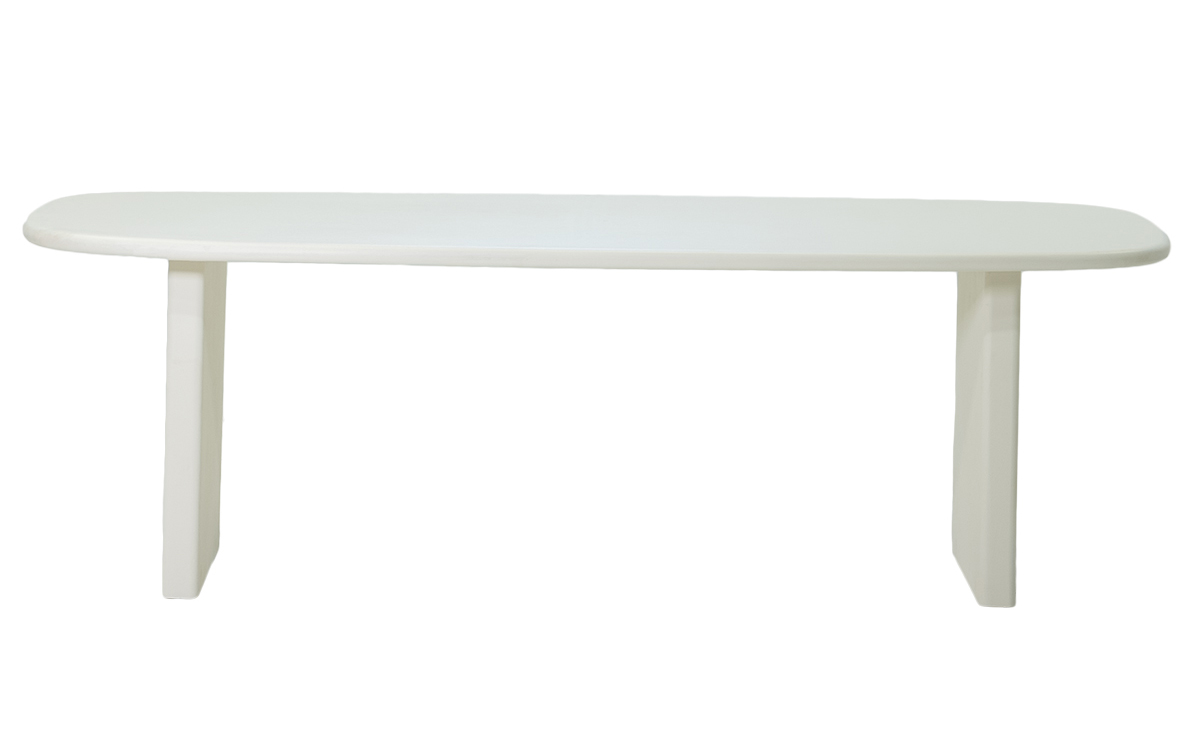 Esstisch AGIN oval 240 x 100 cm beige Beton Look