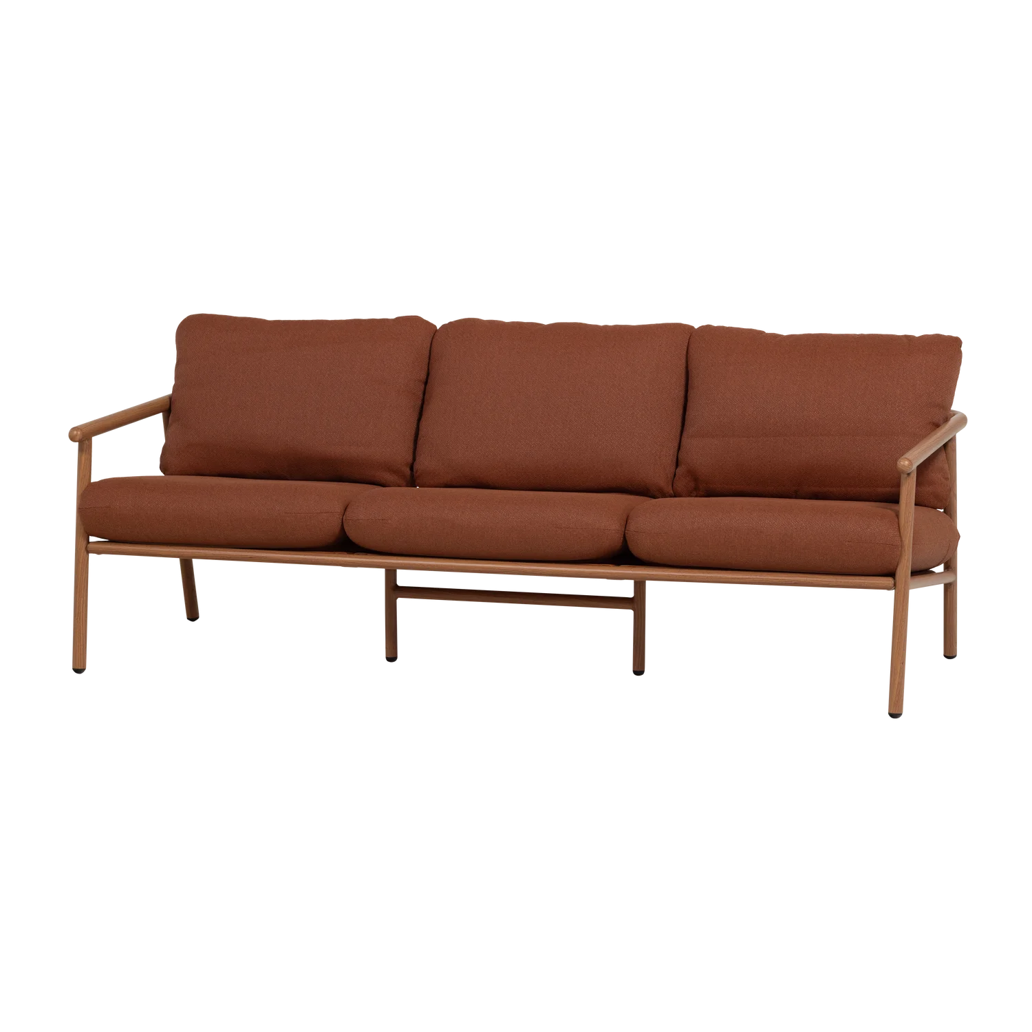 Outdoor 3 Sitzer Gartenbank CAVERO 192 cm Aluminium Olefin terra