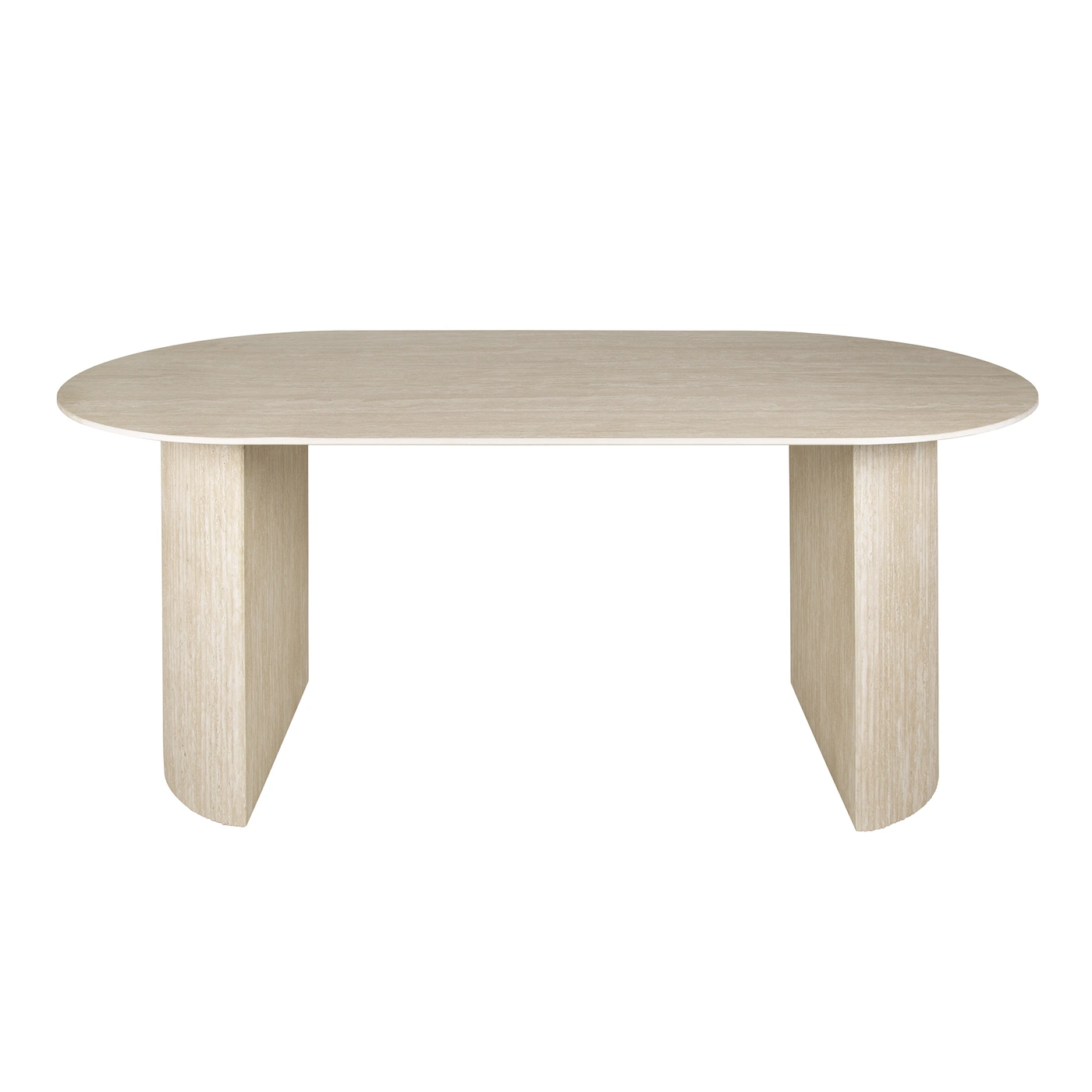 Esstisch Verona in Travertinoptik oval 180 cm - Maison ESTO