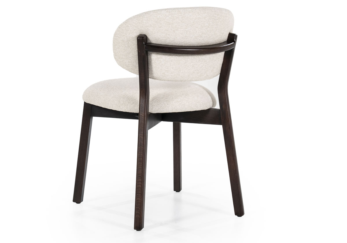 Esszimmer Stuhl Mikky Eiche Holz Stoff beige
