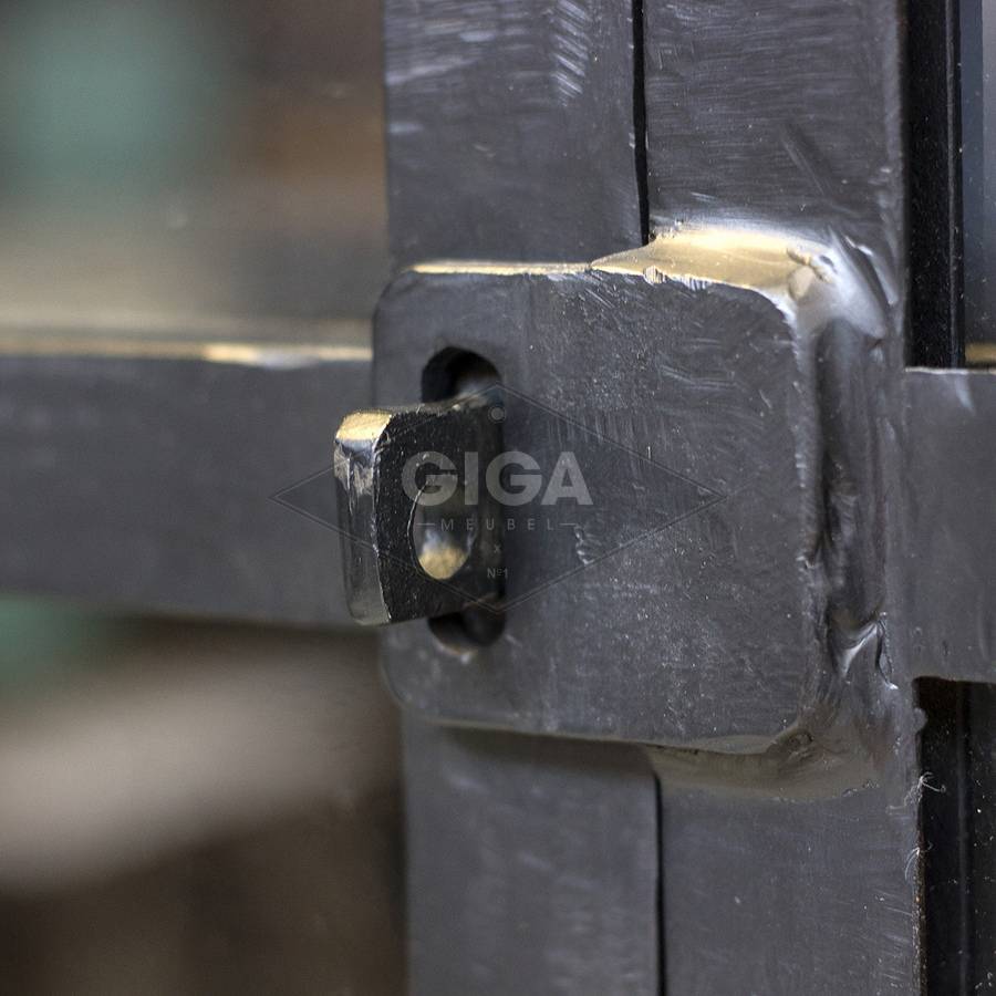 Industrie Vitrine MARA Metall schwarz