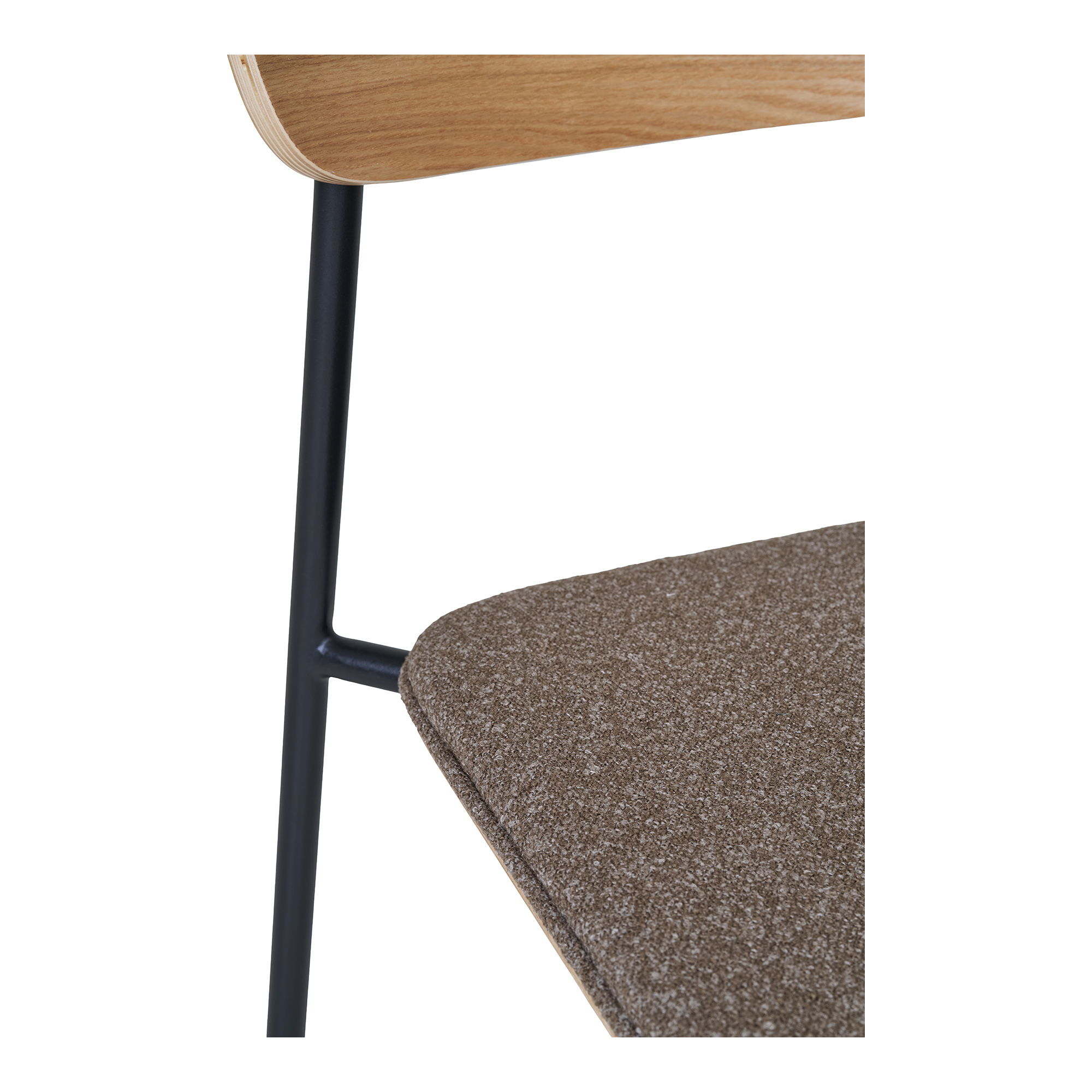 2er Set Esstischstuhl Florenz Stoff braun stapelbar Dinnerstuhl Esszimmerstuhl