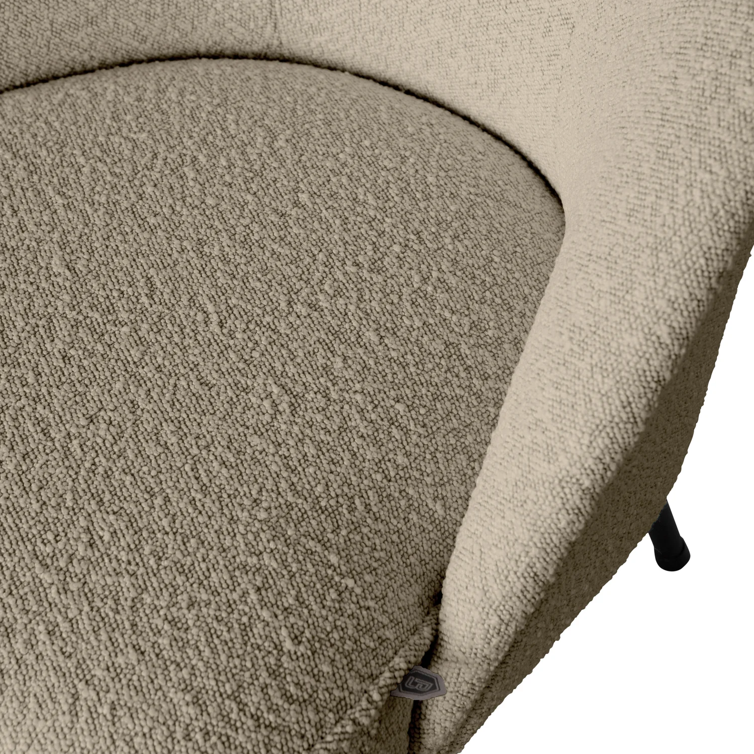 Sessel VOGUE Bouclé beige Loungesessel Clubsessel 