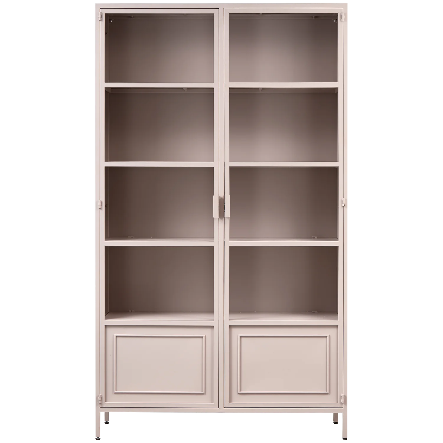 Vitrine Schrank RONJA 2-türig Metall rosa Aufbewahrungsschrank