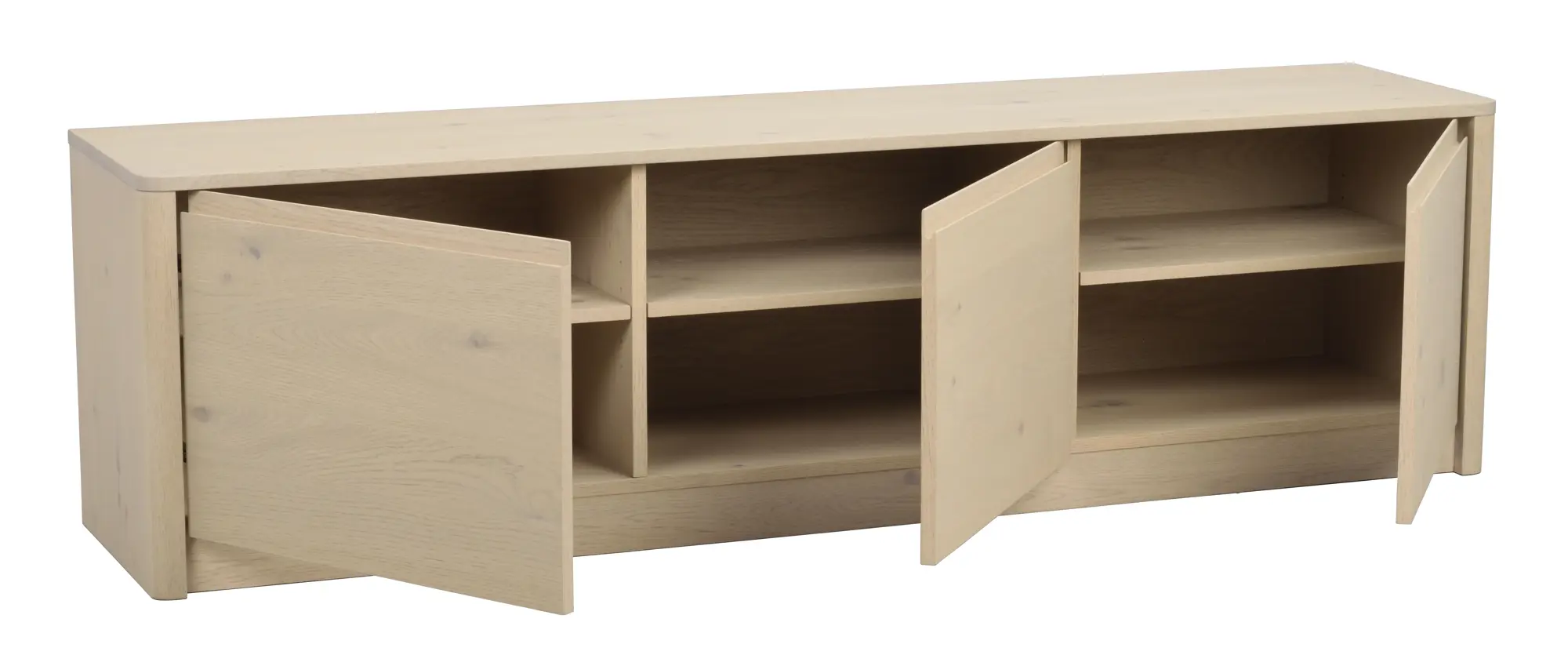 Lowboard Wilstone 180 cm mit 3 Türen Eiche hell  