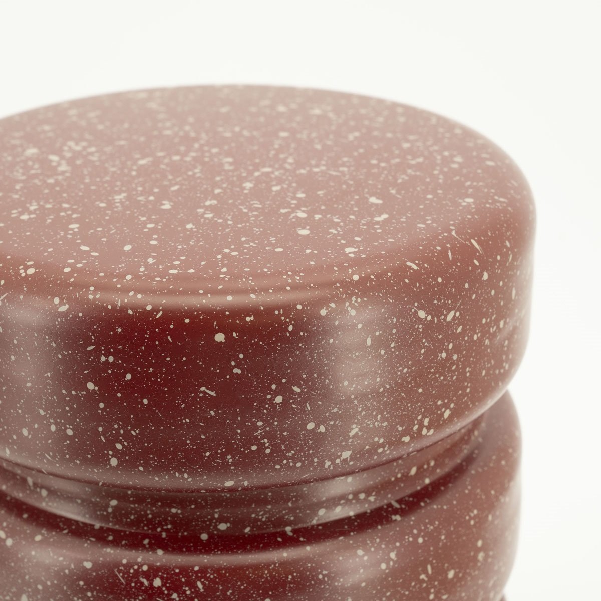 Beistelltisch Spatter Ø 30 cm Metall burgundy