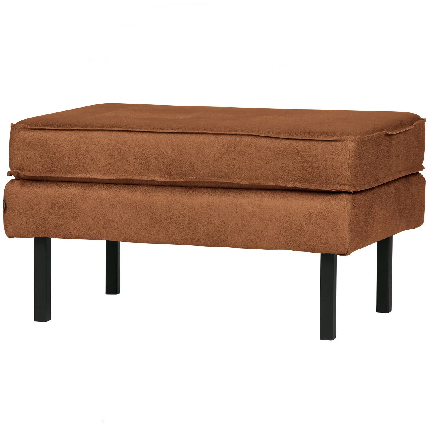 RODEO Hocker recyceltes Eco Leder cognac Fußhocker