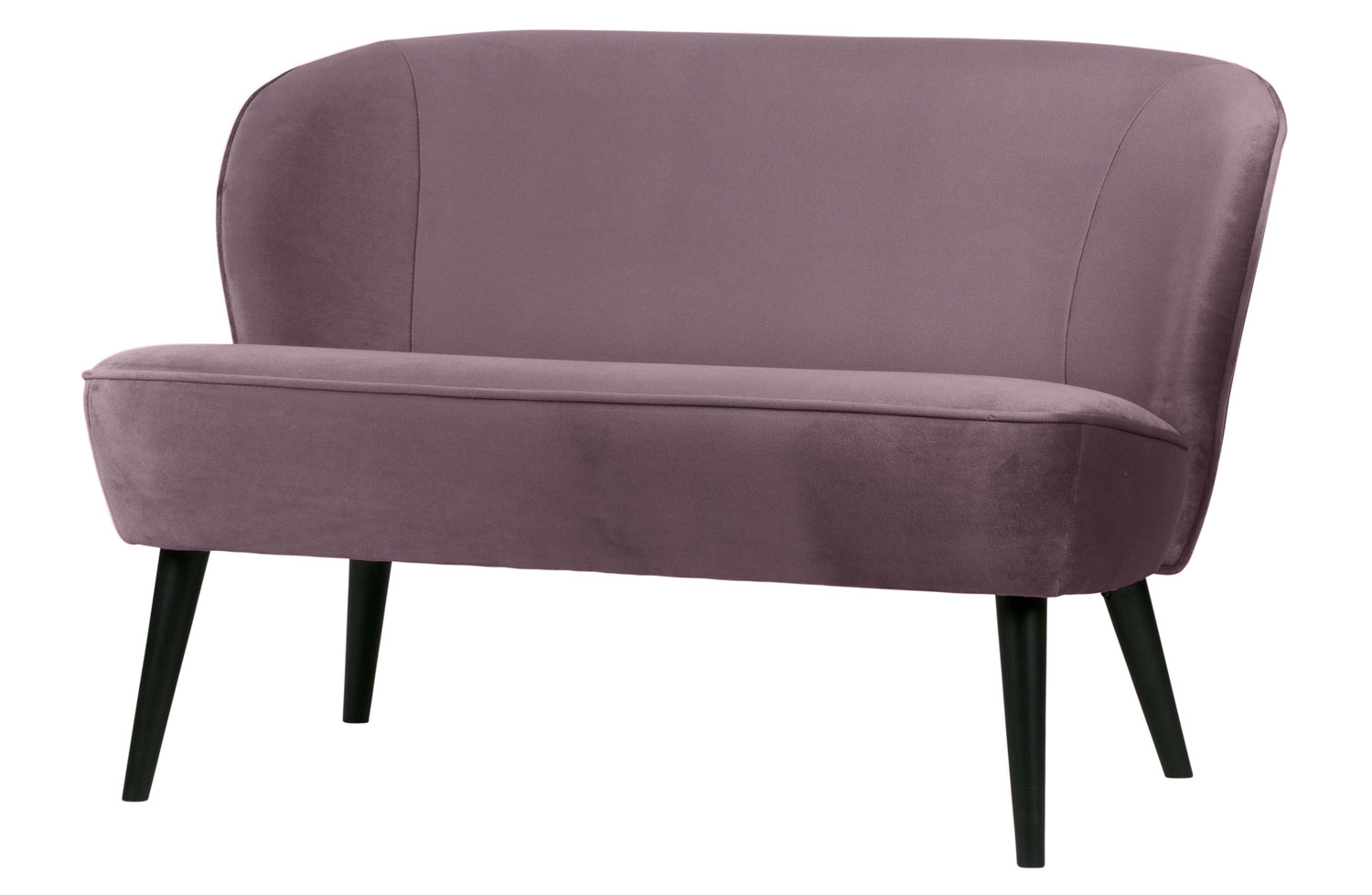 woood kleines 2 Sitzer Sofa SARA 110 cm Samt warmes Flieder