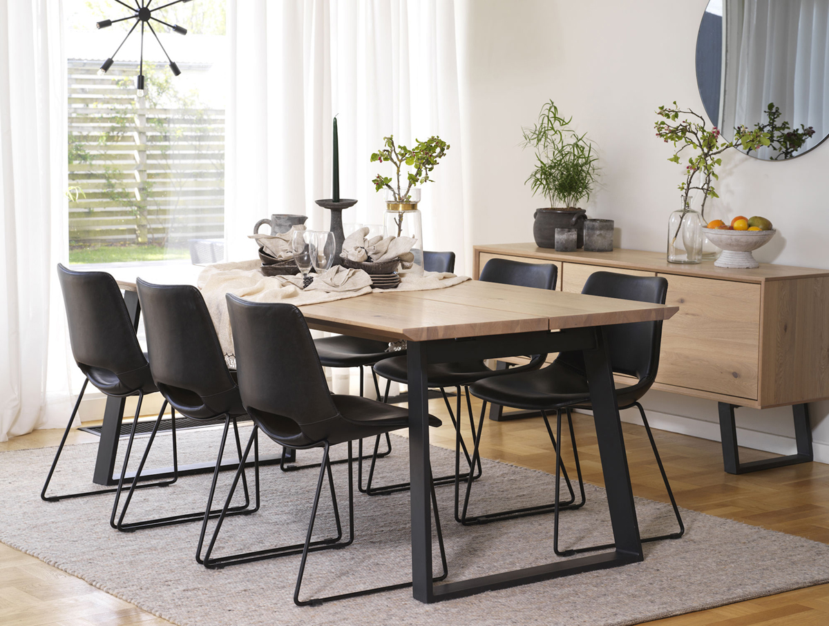 Esstisch ausziehbar ARVID white wash 210 / 310 cm Eiche