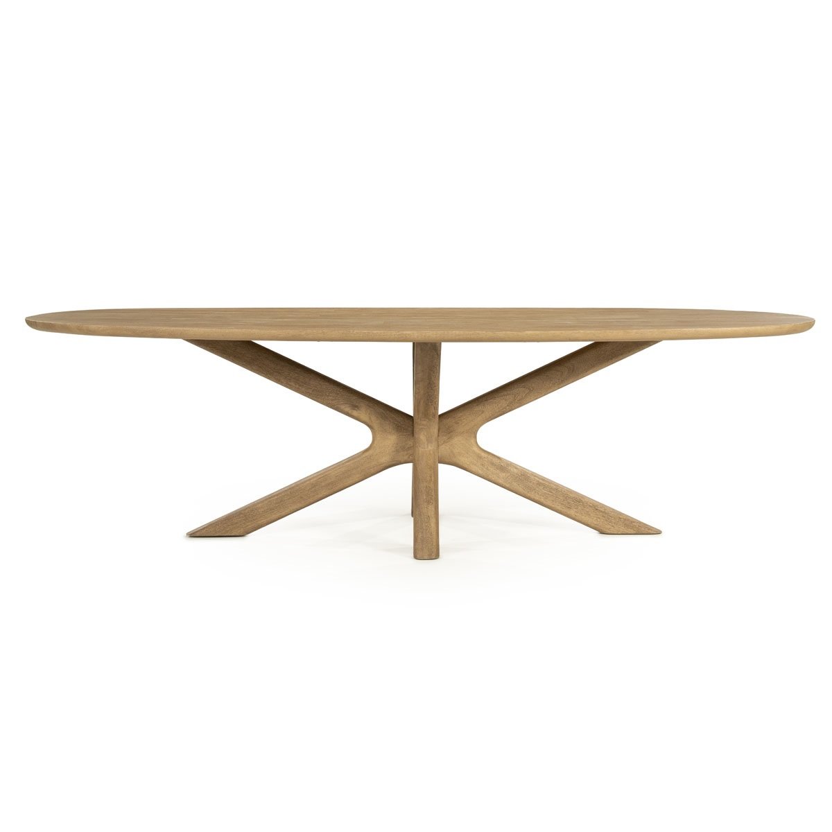 Esstisch Tycho oval 260 x 110 cm Mango Massivholz brauntöne