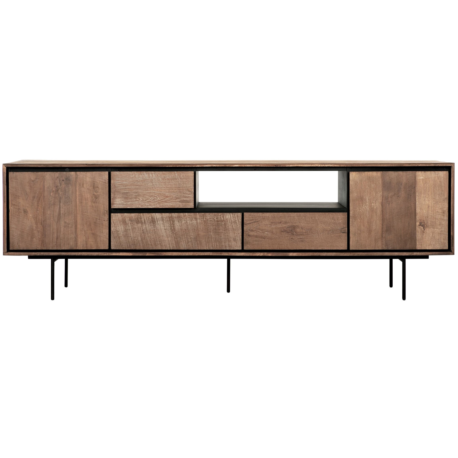 TV Möbel Lowboard Metropole 195 cm recyceltes Teakholz