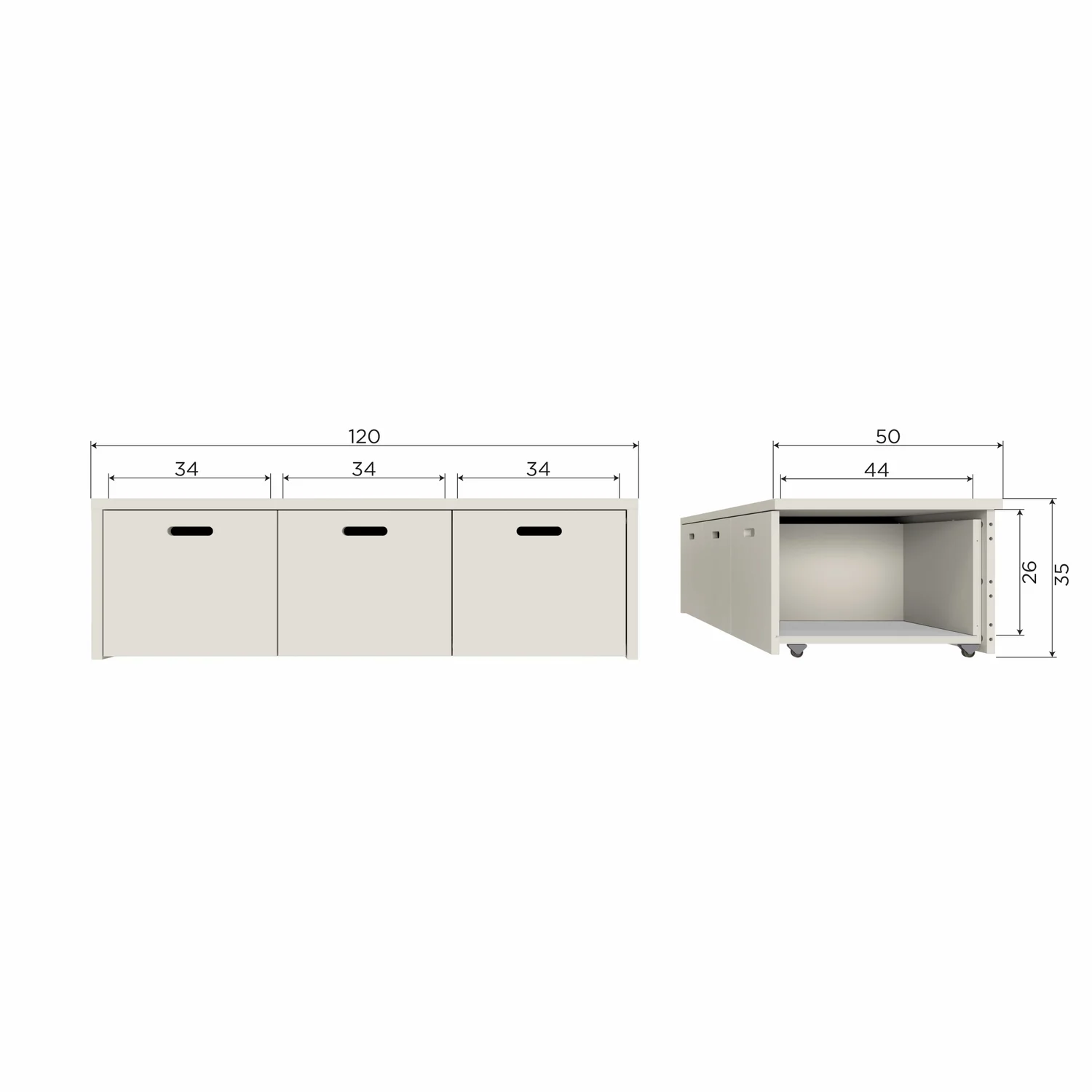Sitzbank SILKE B 120 cm Bank Kiefernholz staubgrau