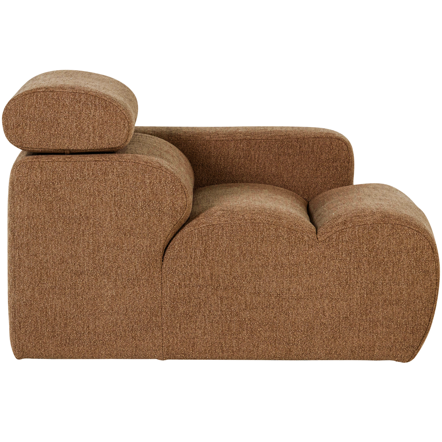 Sofaelement NOVI mit Armlehne rechts Element Bouclé karamell