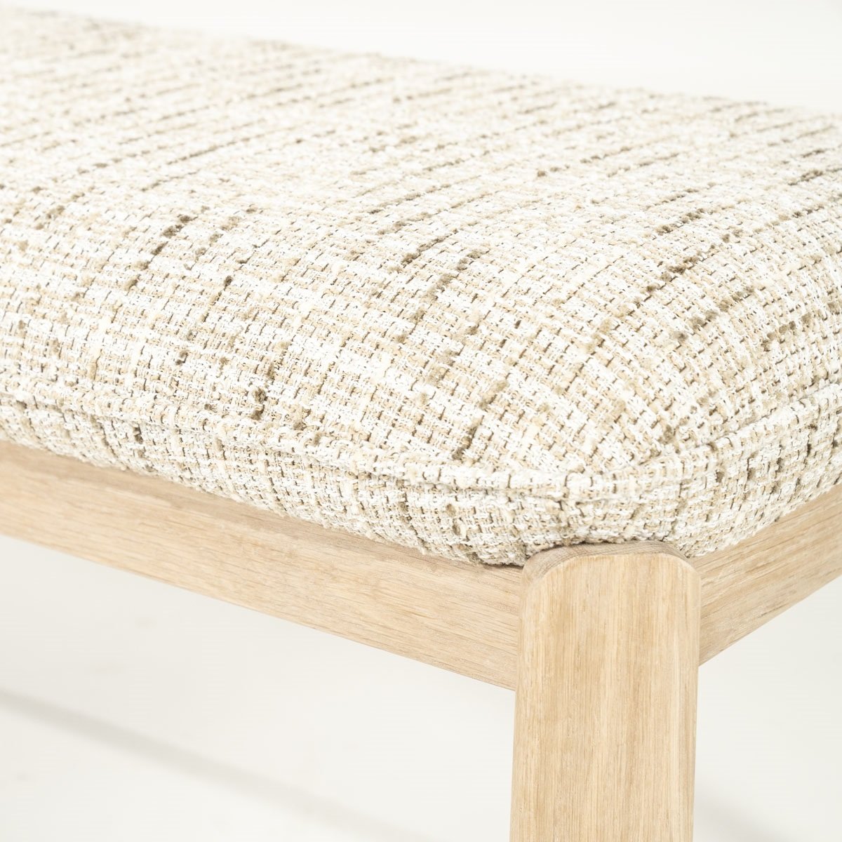 Esstischbank Küchenbank Lottie 143 cm Stoff Nori beige