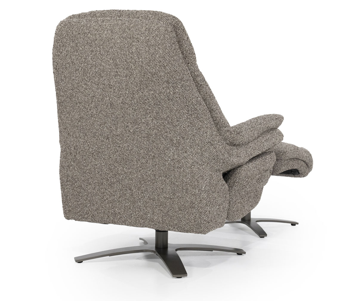 Relaxsessel Caleb elektrisch verstellb. mit Hocker Stoff taupe