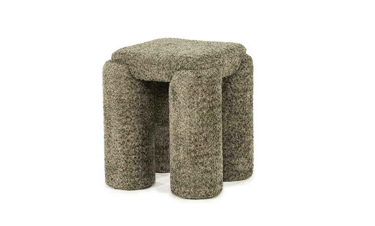 Pouf Omla H 47 cm grün Hocker Sitzhocker