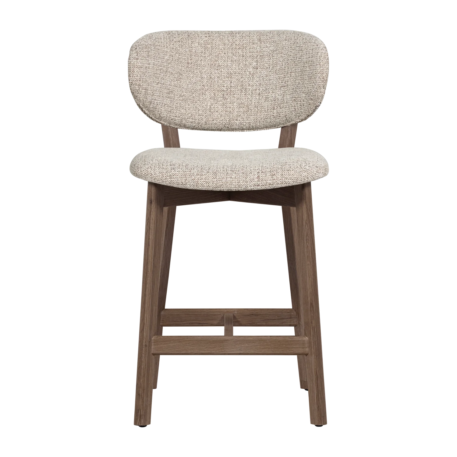 Barhocker UDAR SH 65 cm Eichengestell braun Melange Stoff