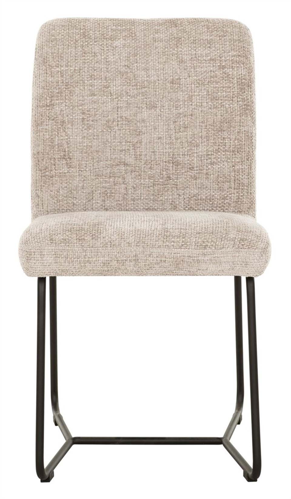 Esszimmerstuhl ZOLA gepolstert Samt beige sand