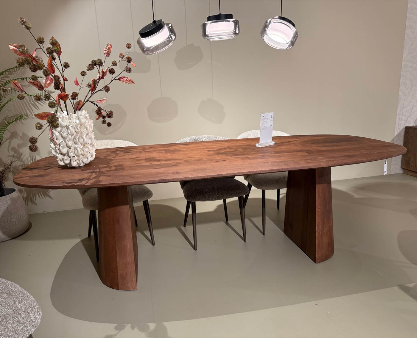 Esstisch Lune oval 300 x 105 cm Mango Massivholz braun