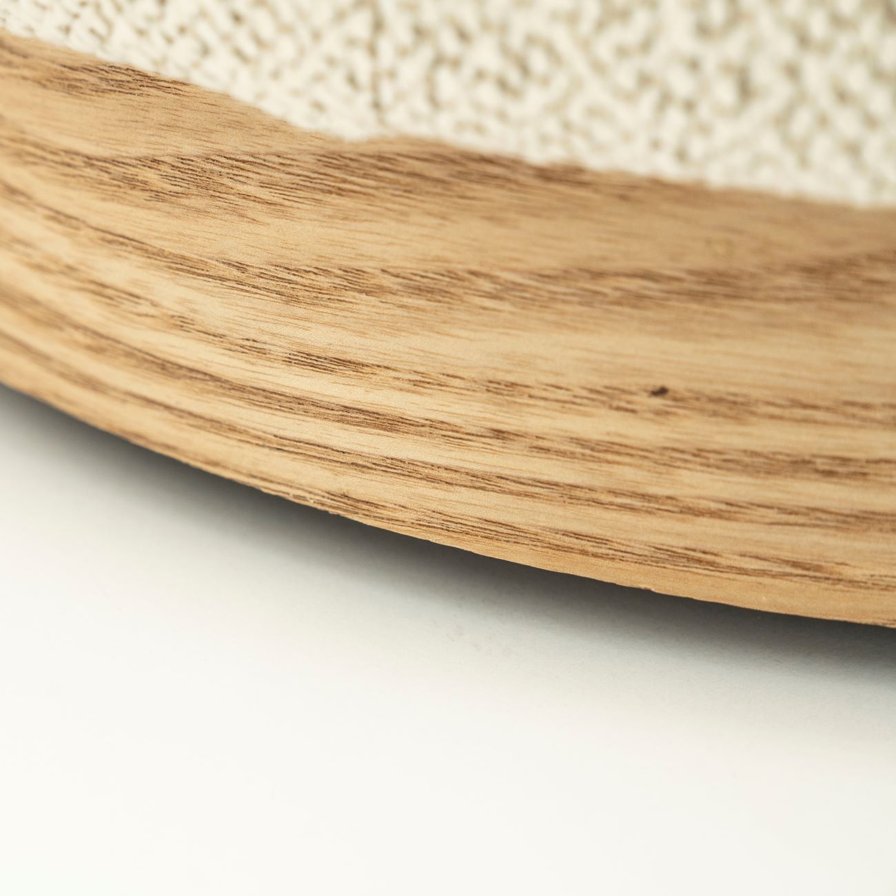Pouf Sitzhocker Sitzpouf rund beige 41 cm